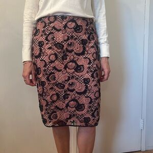Ann Taylor Pink and Black Women's Skirt